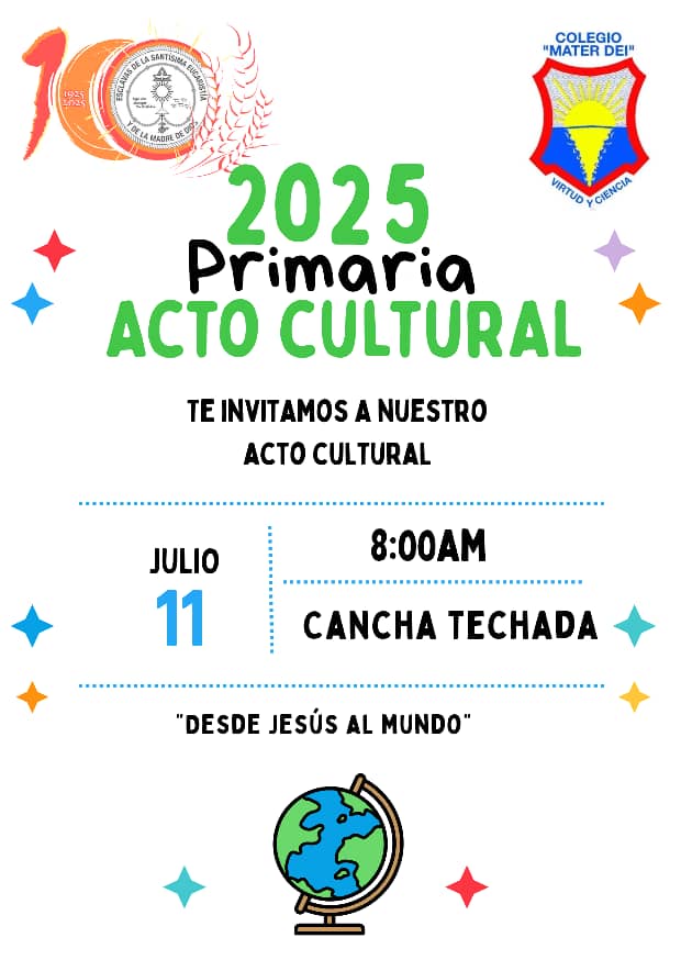 Actos Culturales Educación Inicial y Primaria «Invitación»